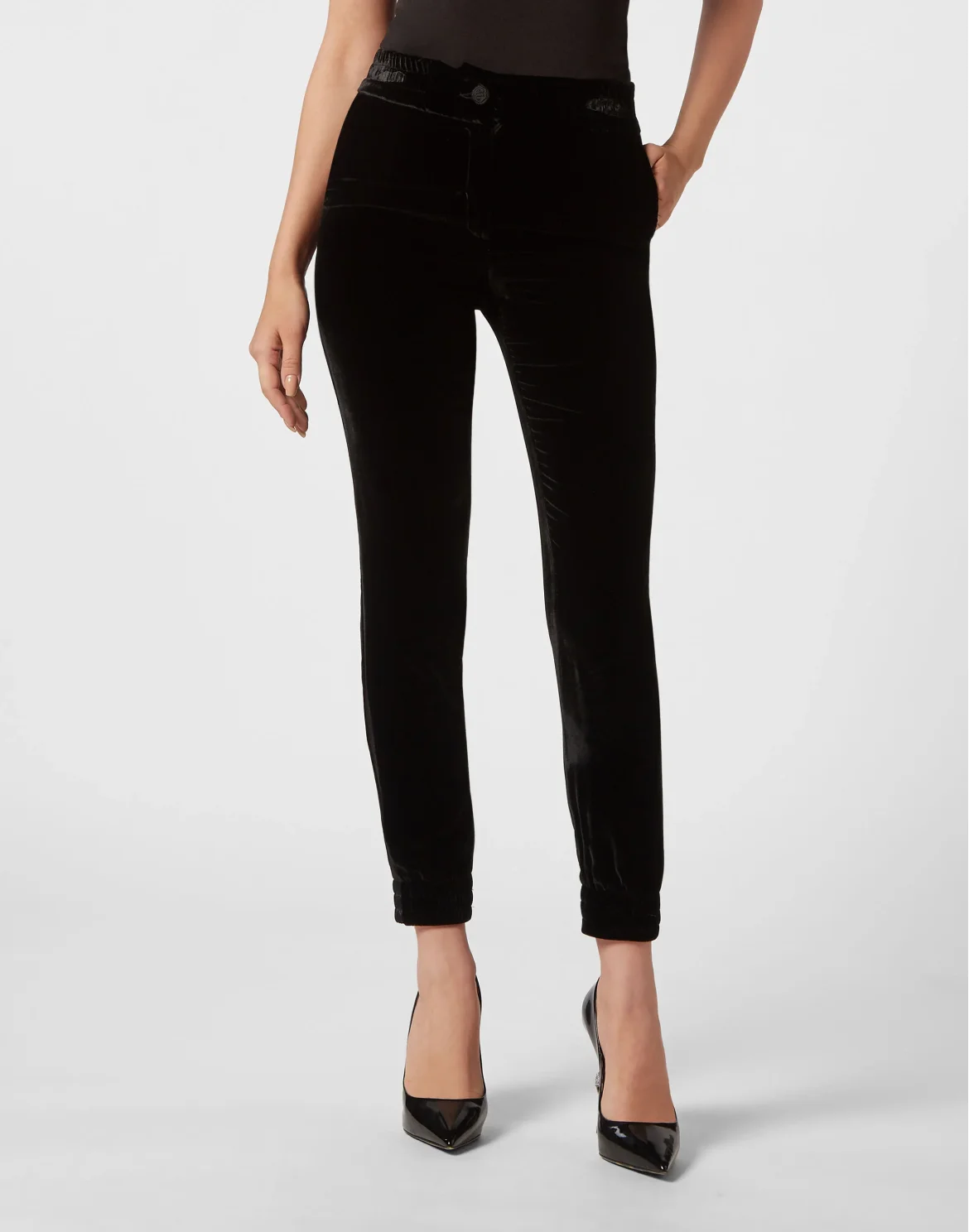 Velvet Jogging Trousers, цвет: Черный
