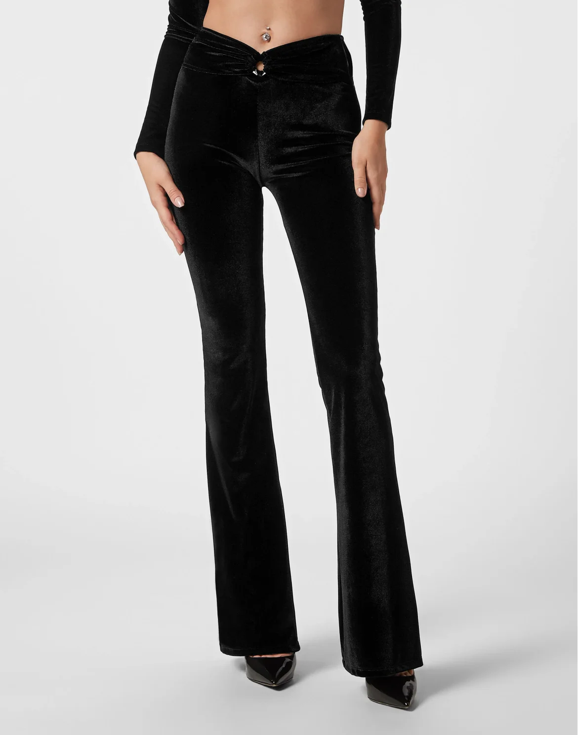 Flare Trousers, цвет: Черный