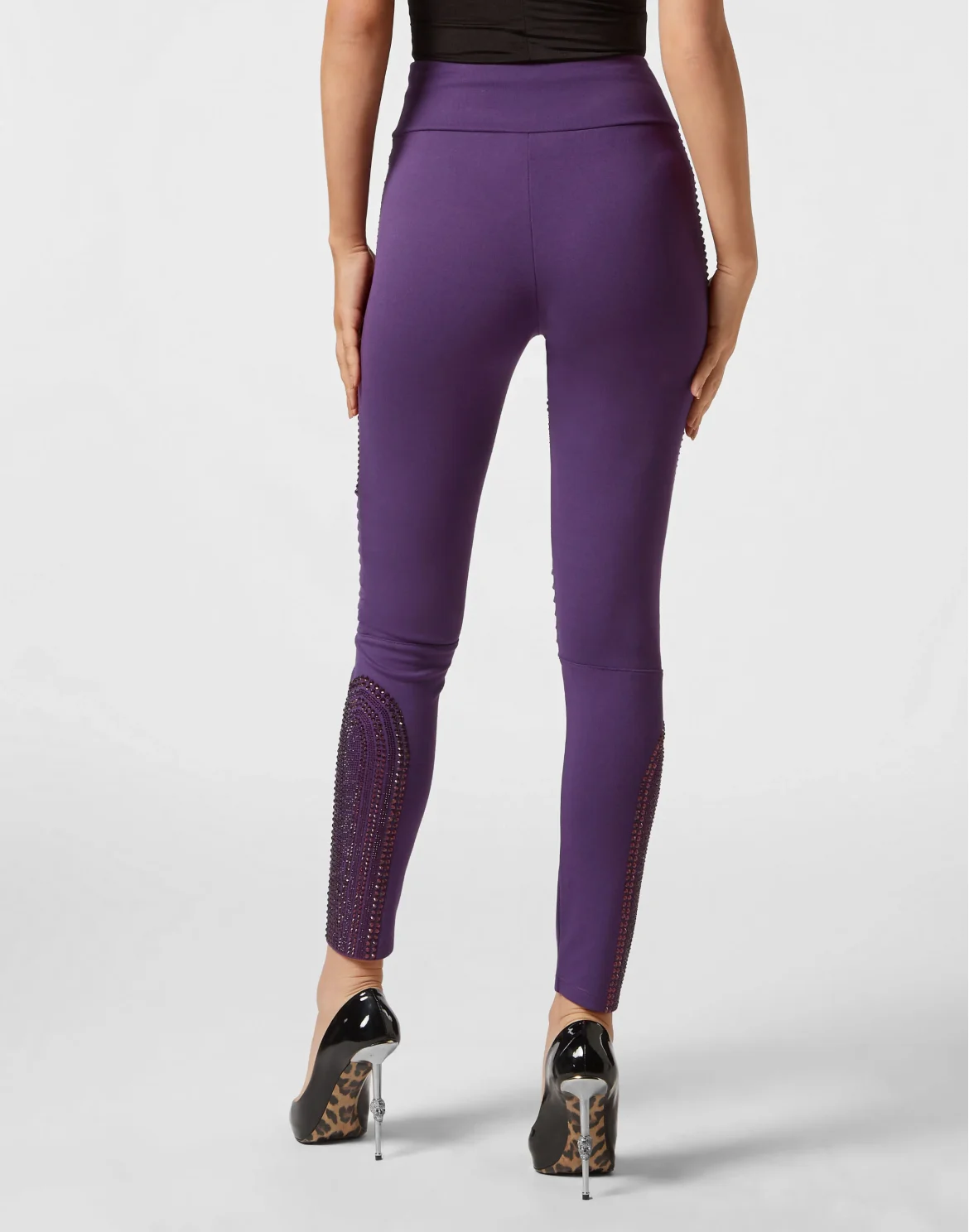 High Waisted Leggings Stones, цвет: Фиолетовый