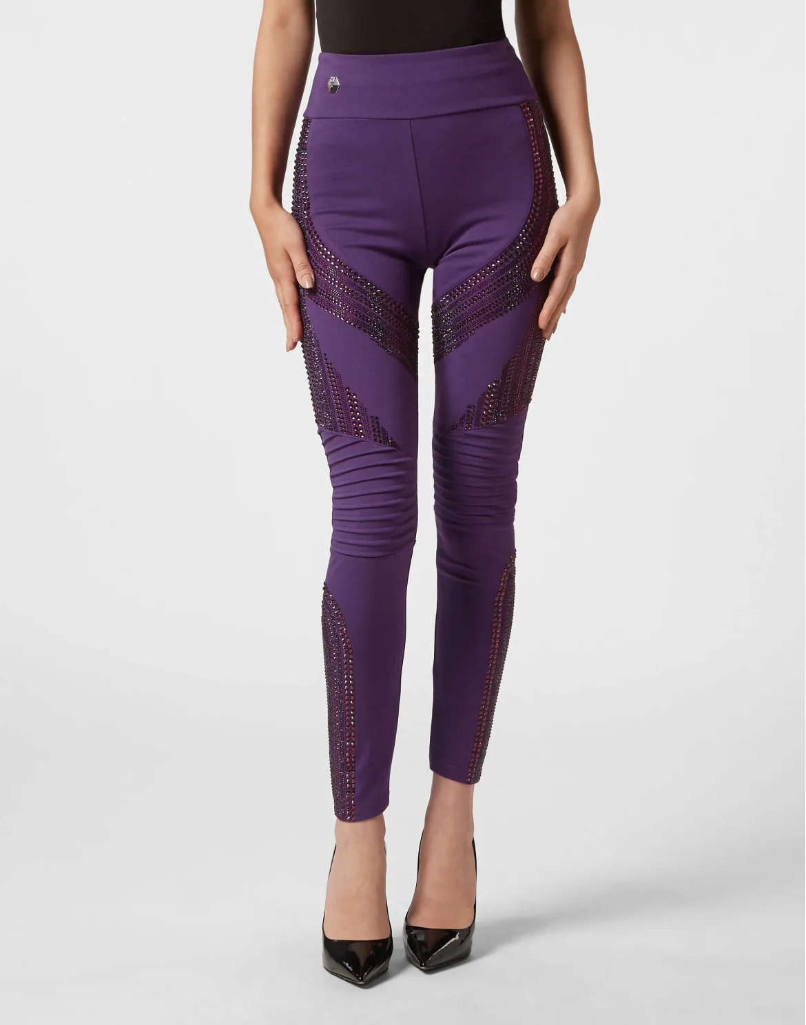 High Waisted Leggings Stones, цвет: Фиолетовый