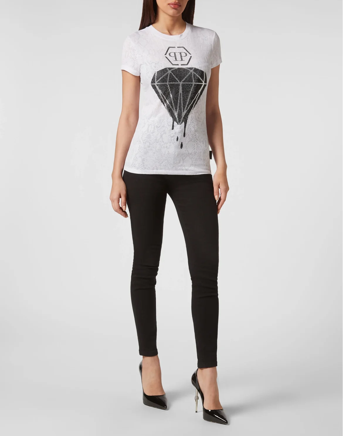 T-shirt Round Neck Sexy Pure Fit, цвет: Белый