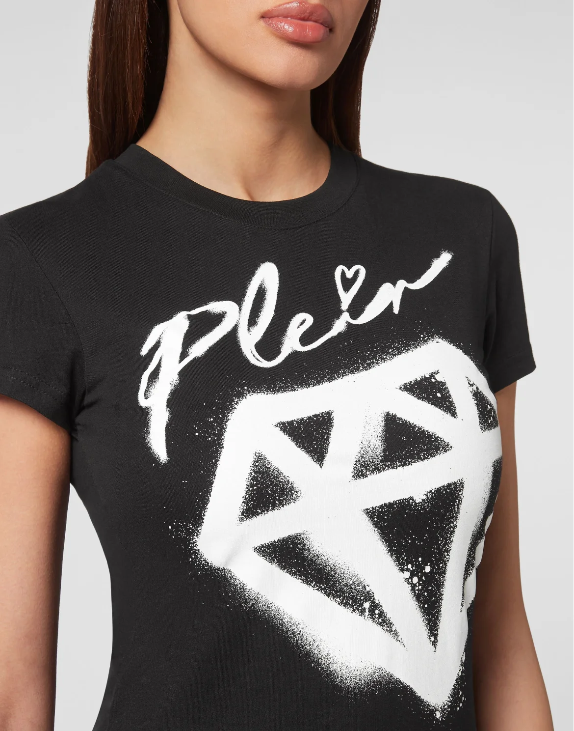 T-shirt Round Neck Sexy Pure Fit, цвет: Черный
