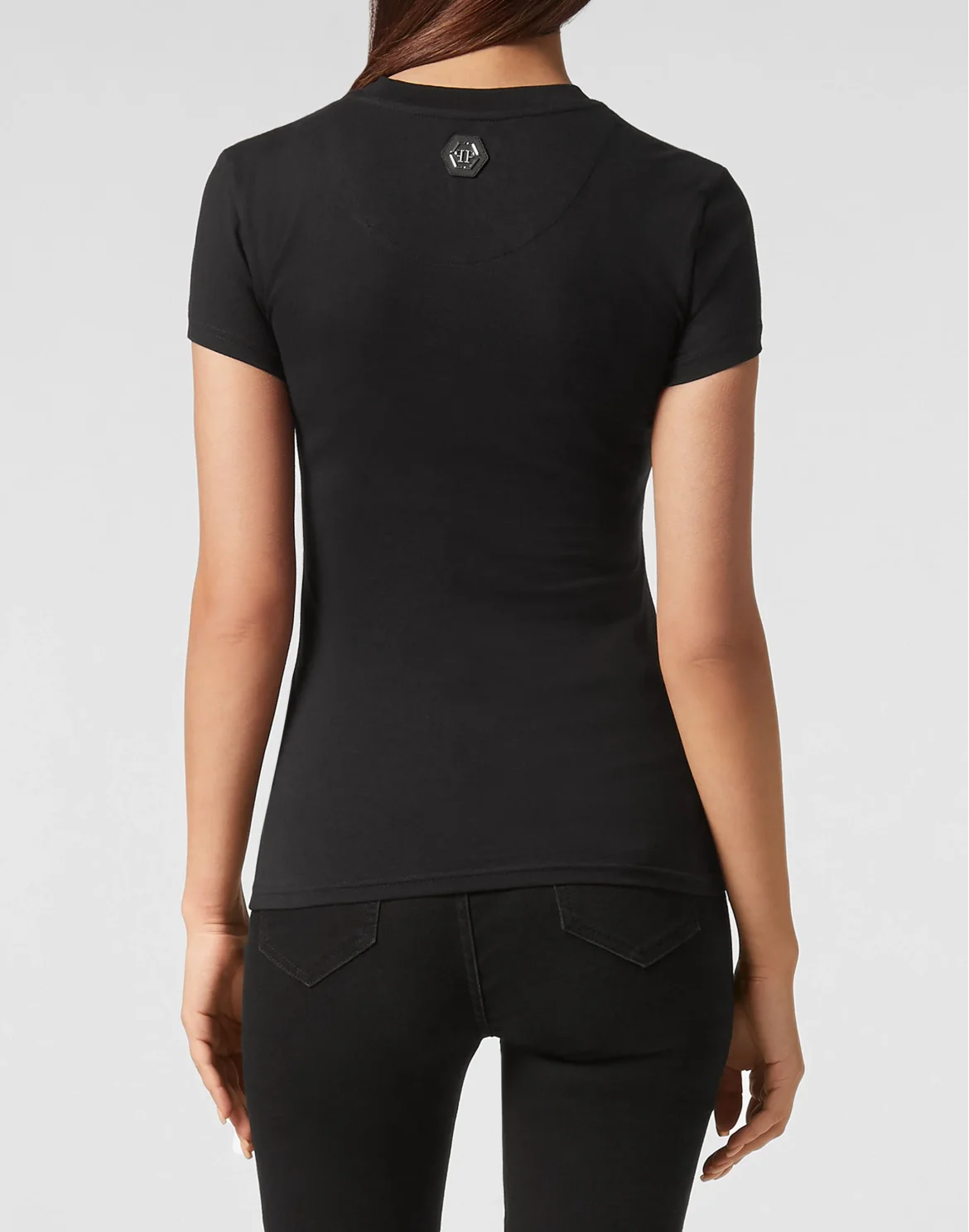 T-shirt Round Neck Sexy Pure Fit, цвет: Черный