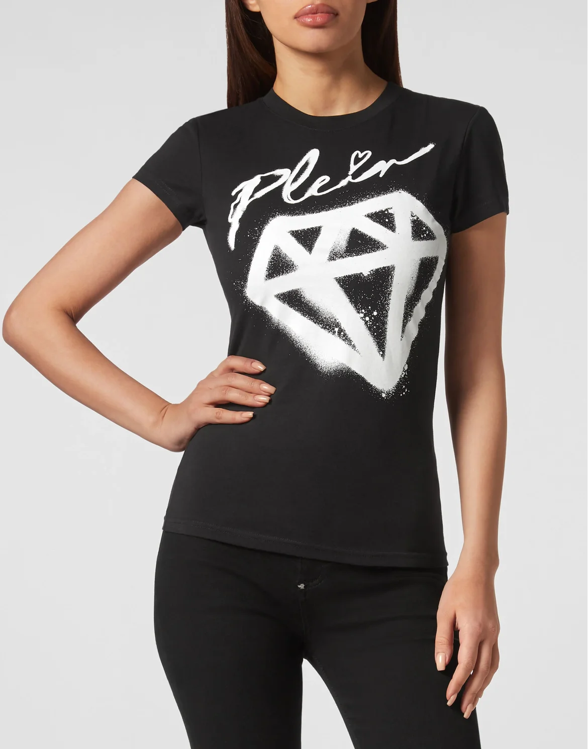 T-shirt Round Neck Sexy Pure Fit, цвет: Черный