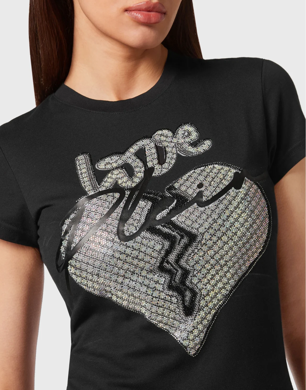 T-shirt Round Neck Sexy Pure Fit, цвет: Черный