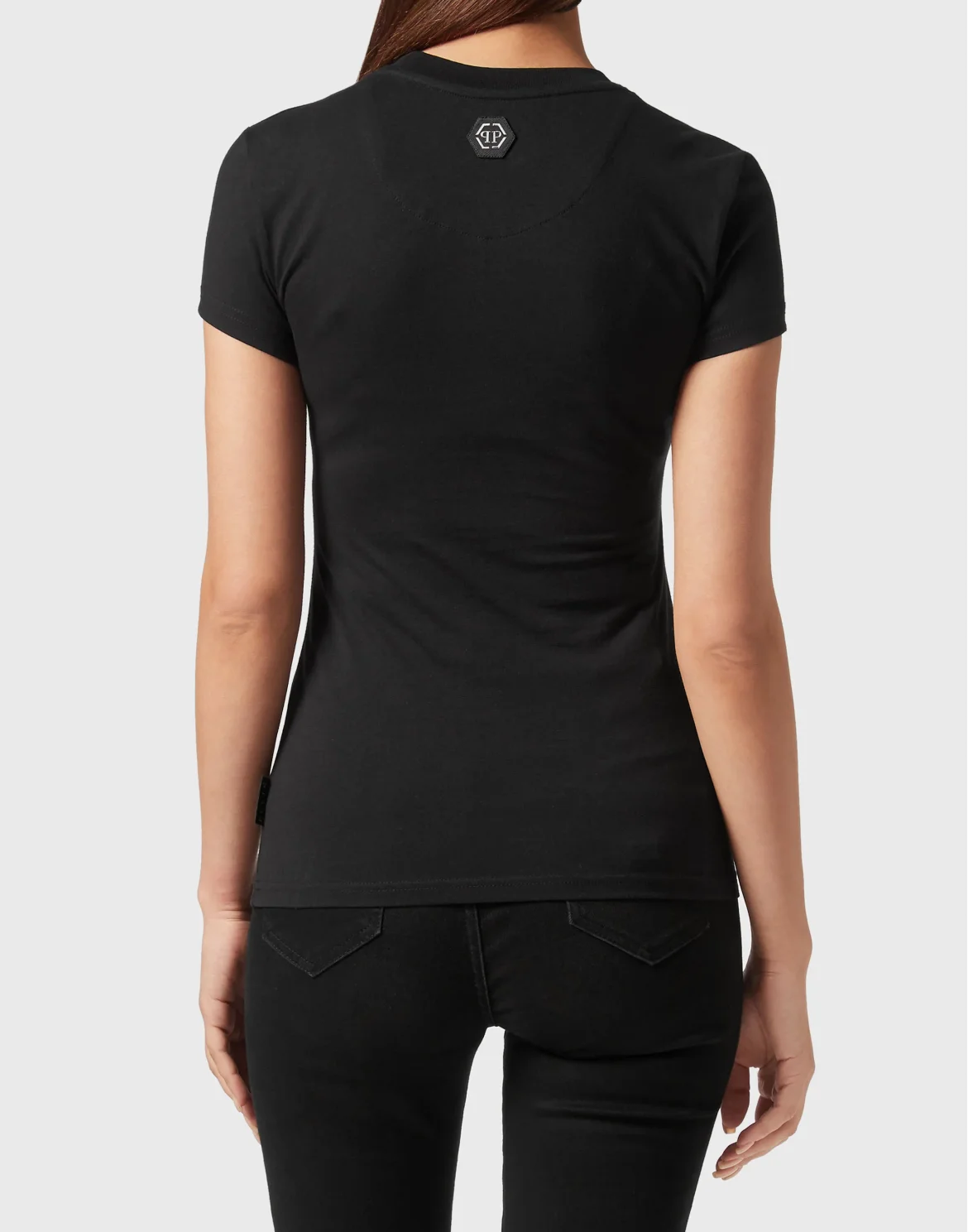 T-shirt Round Neck Sexy Pure Fit, цвет: Черный
