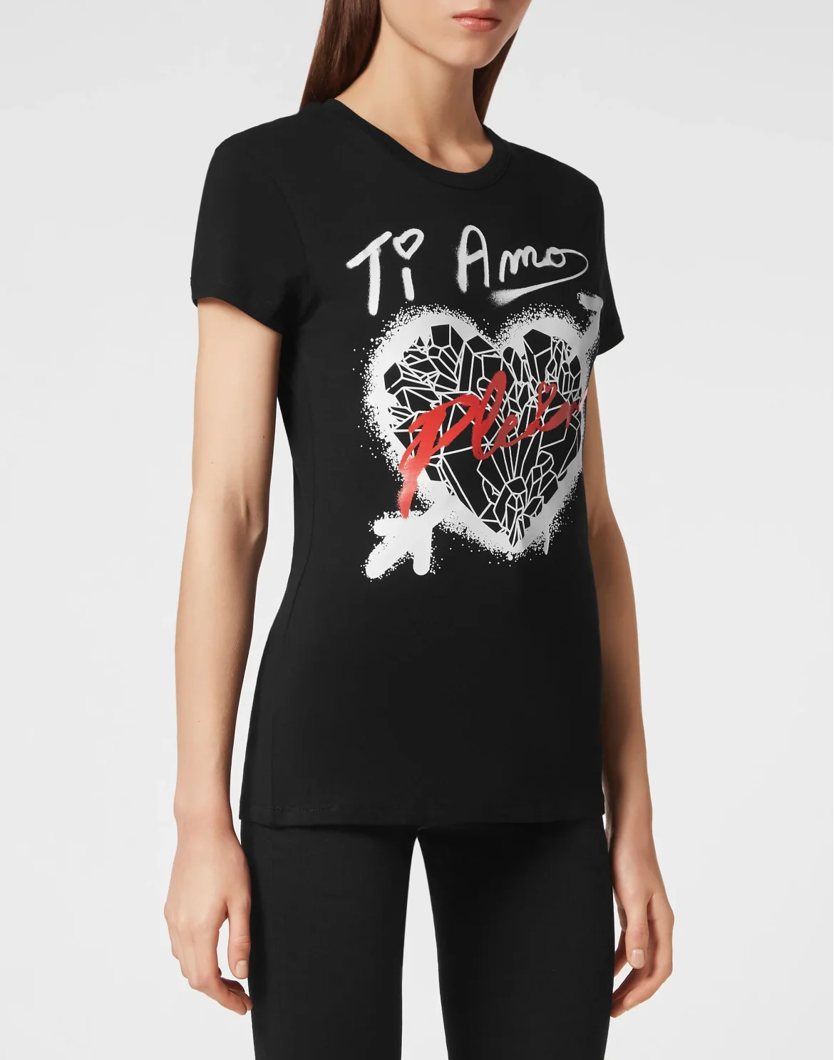T-shirt Round Neck Sexy Pure Fit, цвет: Черный