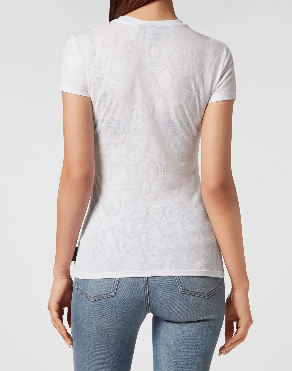 T-shirt Round Neck Sexy Pure Fit Gothic Plein, цвет: Белый