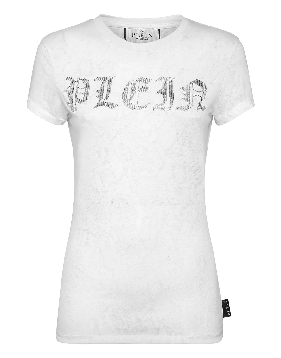 T-shirt Round Neck Sexy Pure Fit Gothic Plein, цвет: Белый