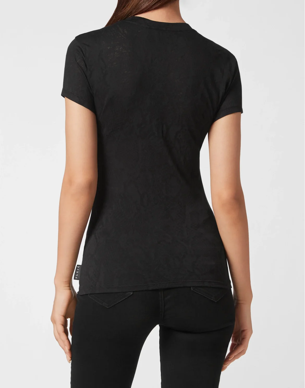 T-shirt Round Neck Sexy Pure Fit Gothic Plein, цвет: Черный