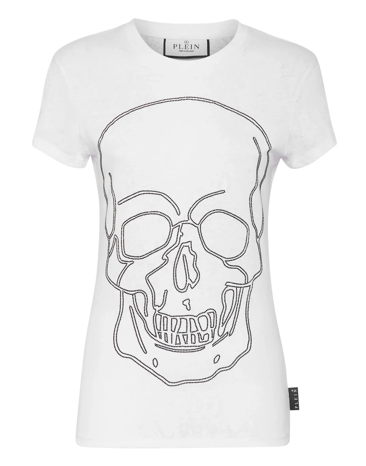 T-shirt Round Neck Sexy Pure Fit Skull, цвет: Белый