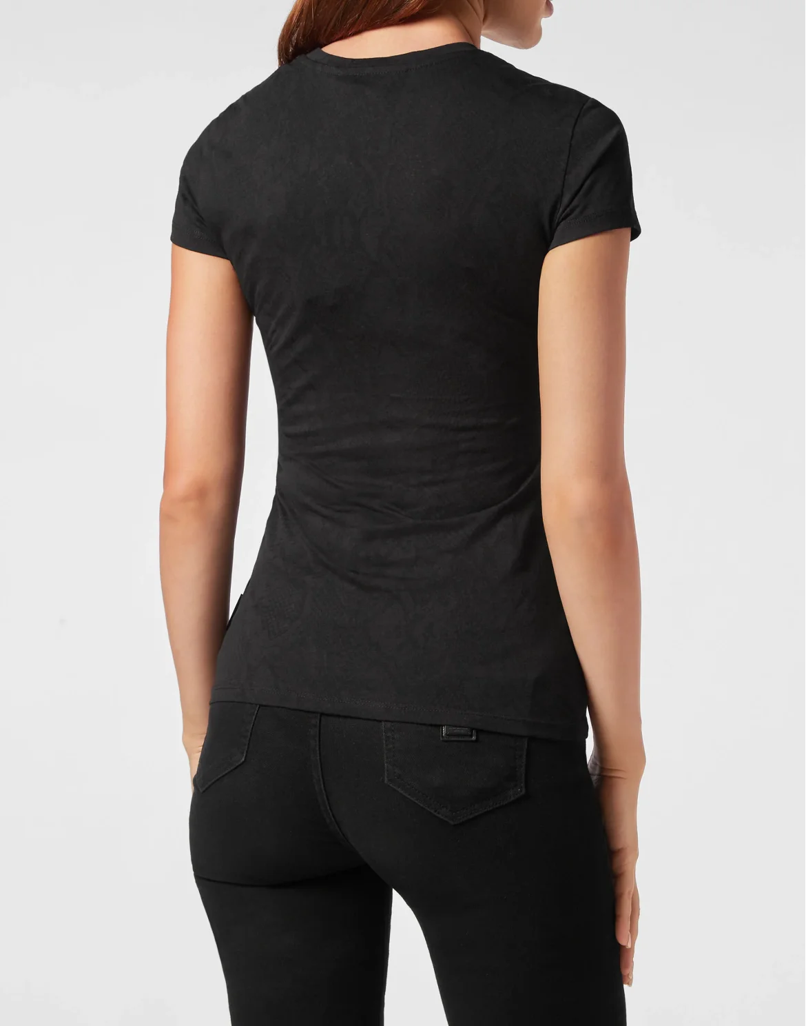T-shirt Round Neck Sexy Pure Fit Signature, цвет: Черный