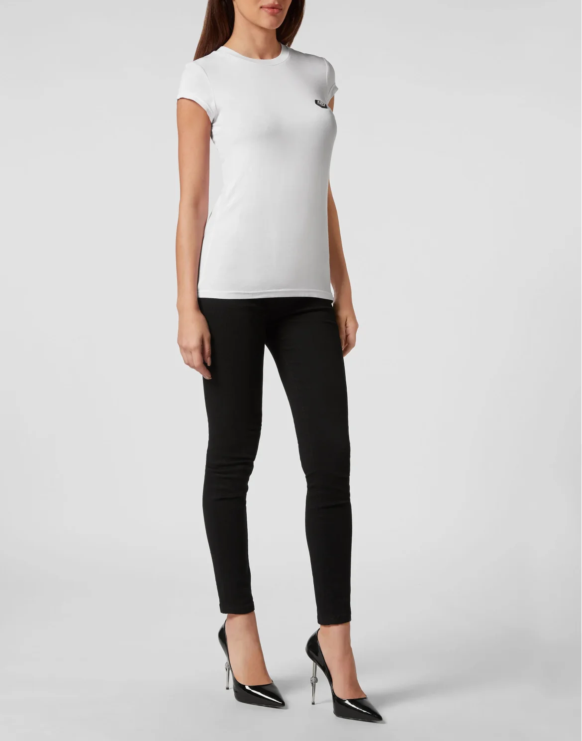 T-shirt Round Neck Sexy Pure Fit Hexagon, цвет: Белый