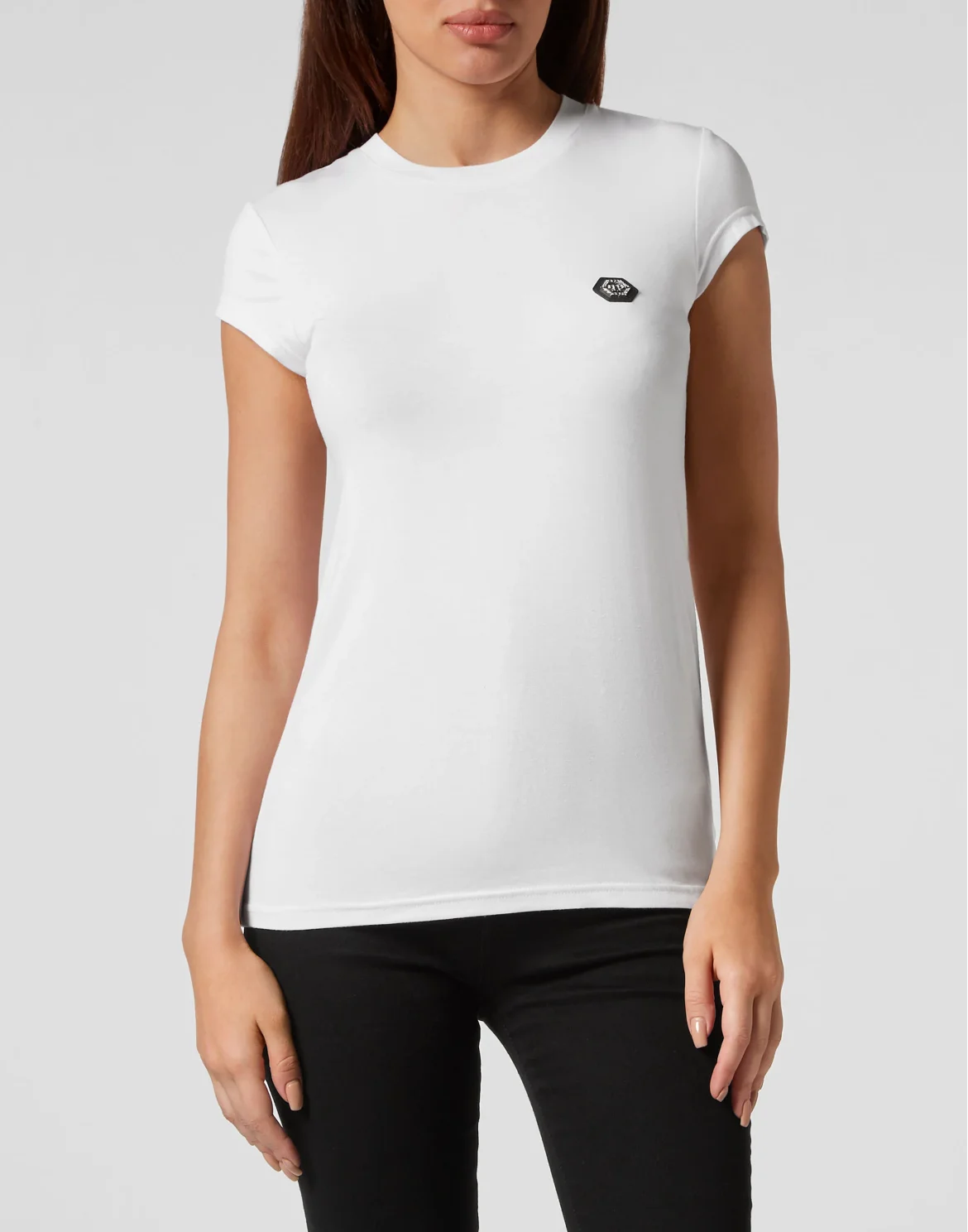 T-shirt Round Neck Sexy Pure Fit Hexagon, цвет: Белый