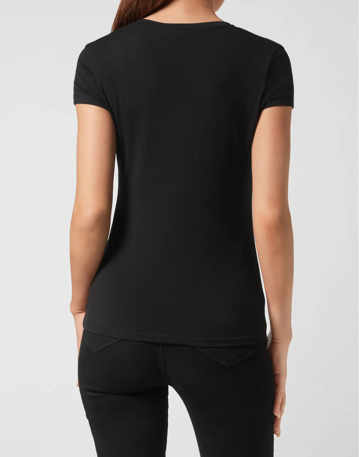 T-shirt V-Neck Sexy Pure Fit Hexagon, цвет: Черный