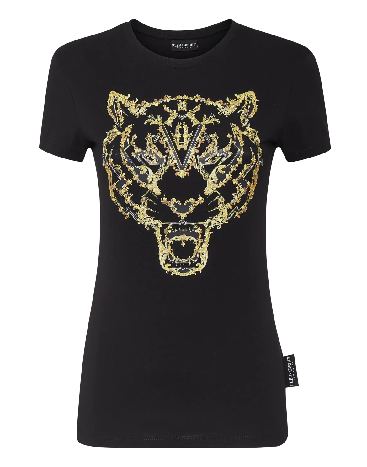 T-shirt Round Neck Sexy Pure Fit Tiger, цвет: Черный