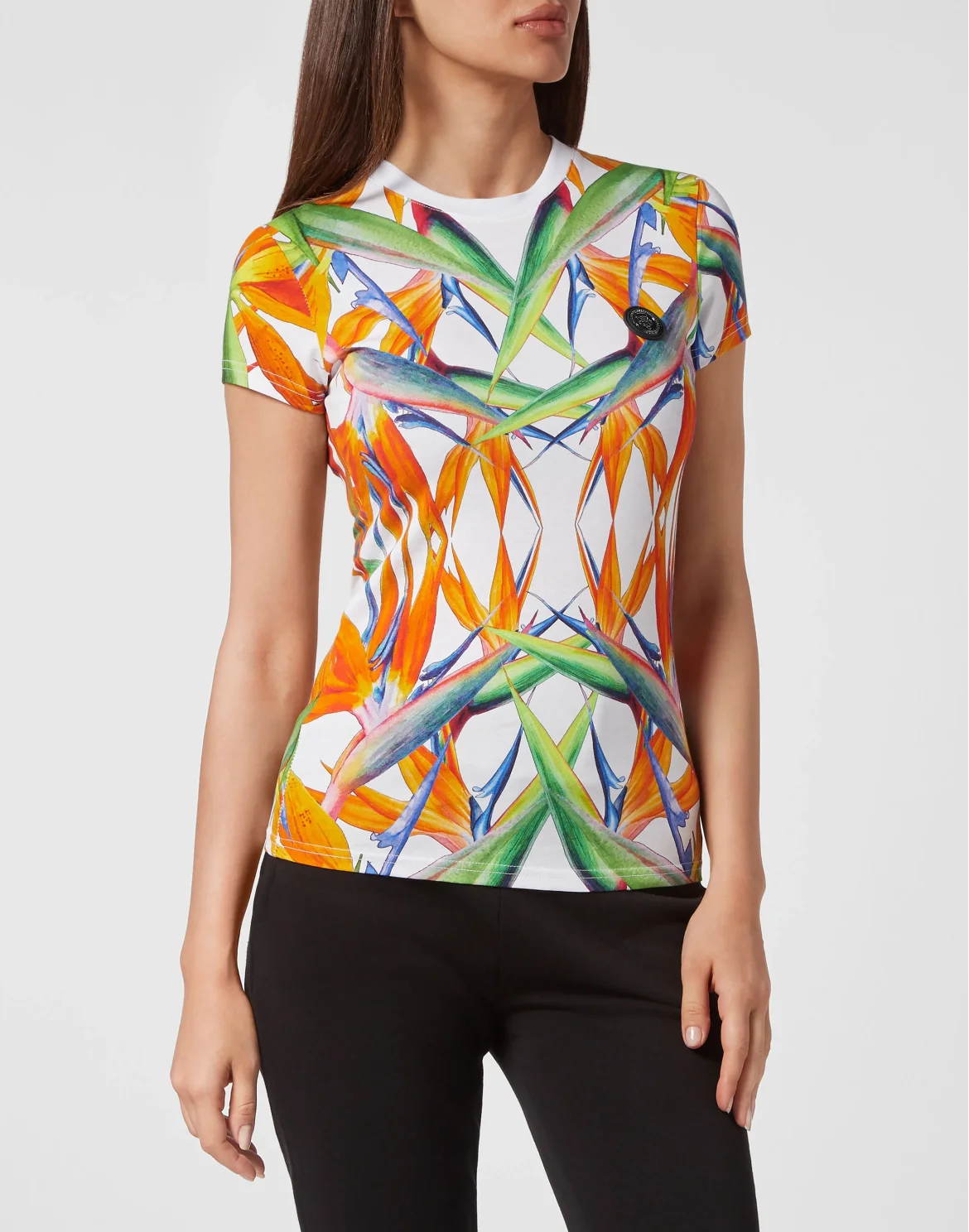 T-shirt Round Neck Sexy Pure Fit, цвет: Белый