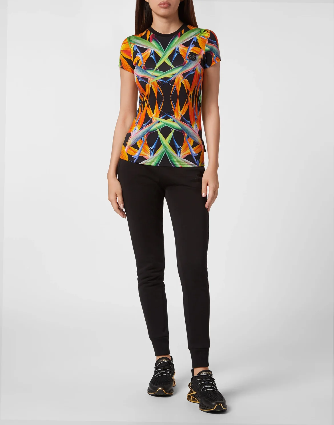 T-shirt Round Neck Sexy Pure Fit, цвет: Черный