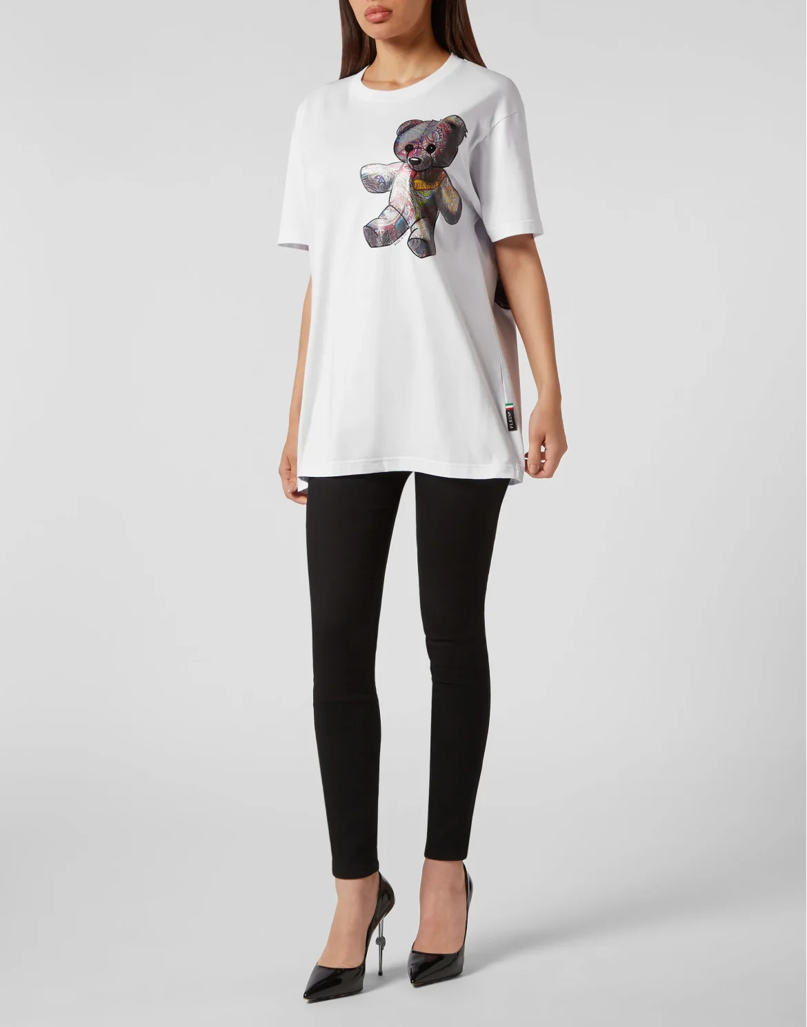 T-shirt Round Neck SS Paisley Teddy Bear, цвет: Белый
