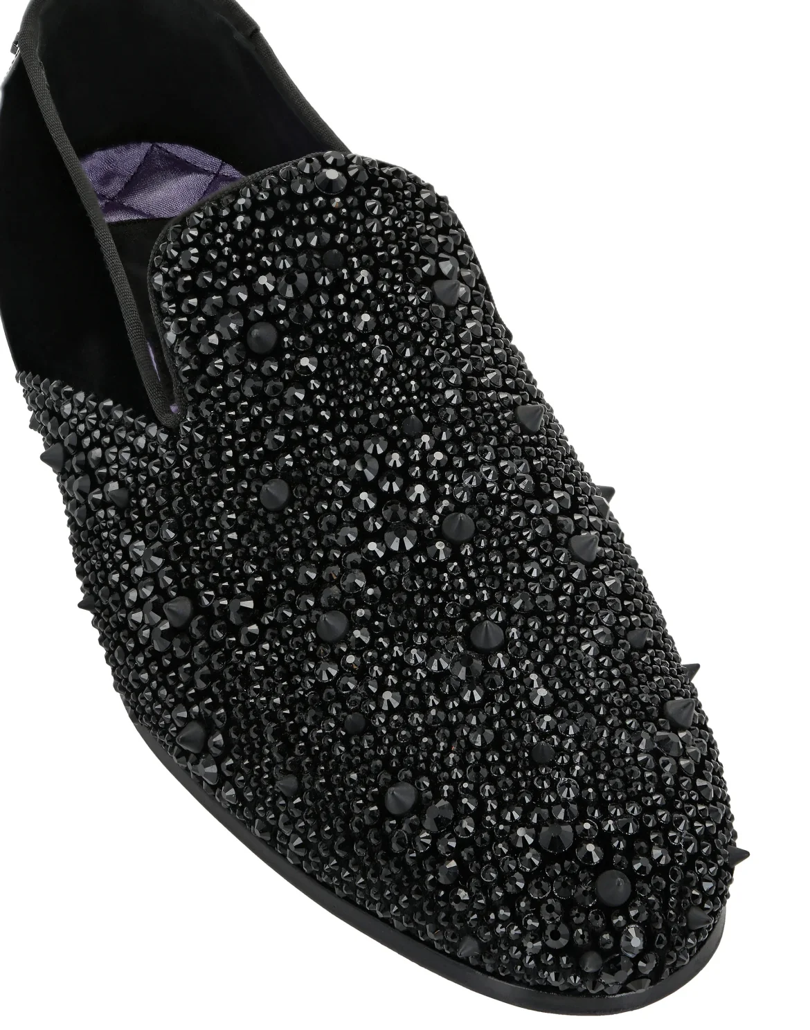 Velvet Loafers Stones, цвет: Черный