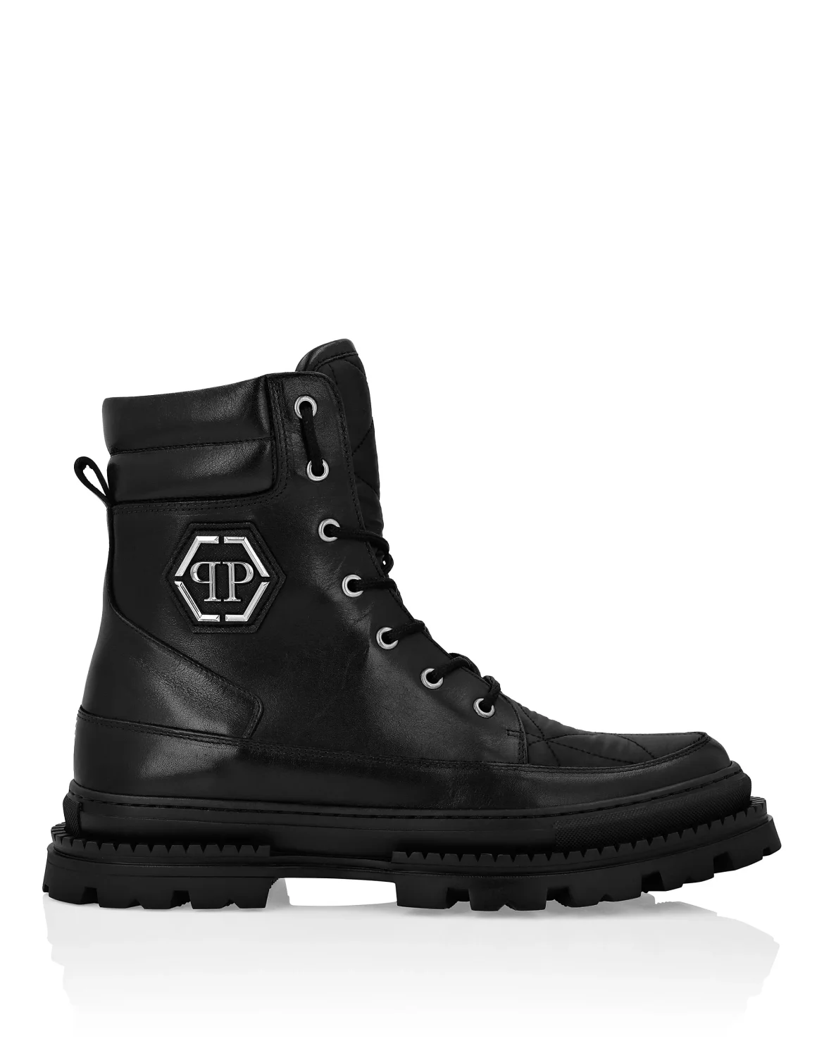 Army Boots Mid Flat Hexagon, цвет: Черный