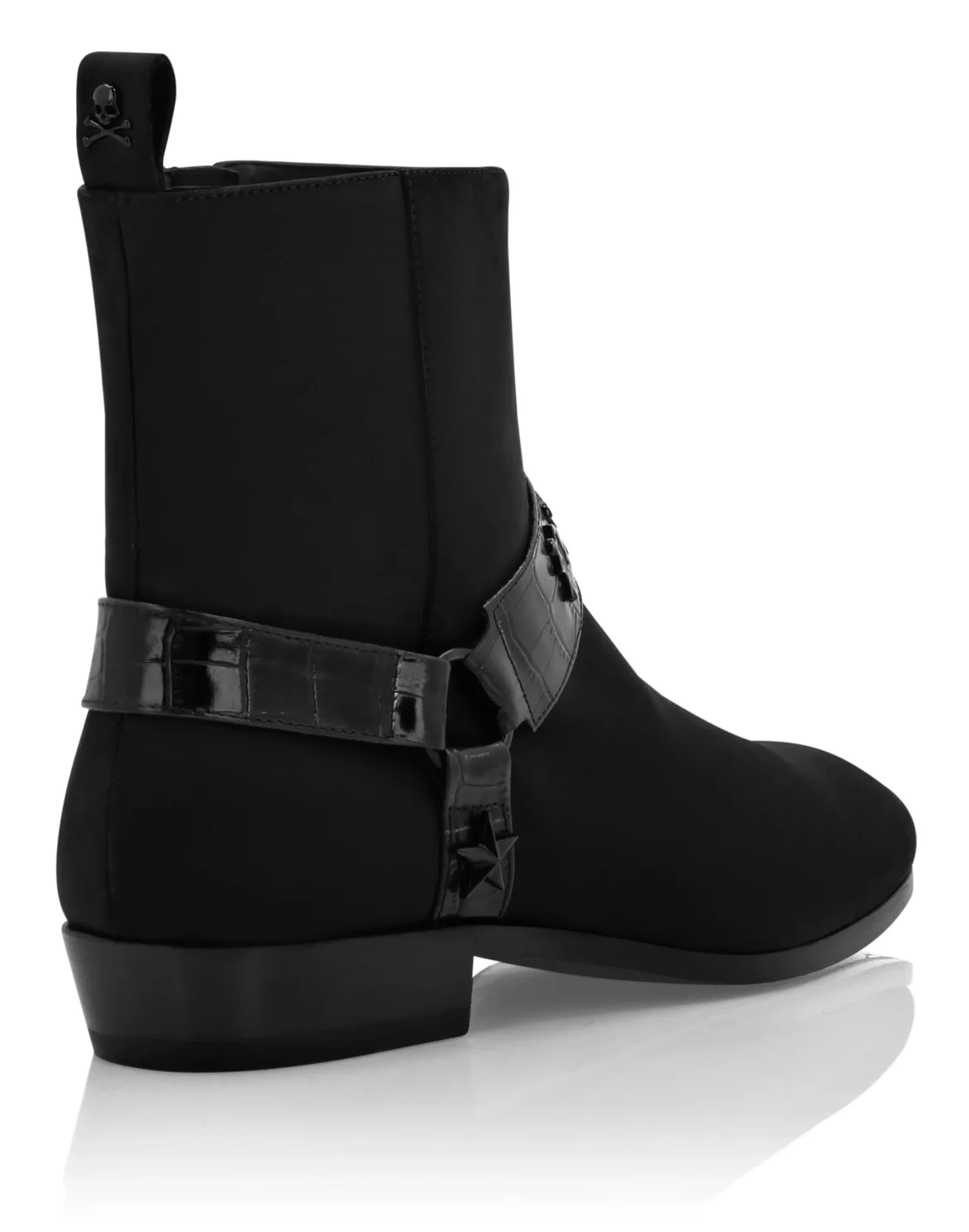Nubuck Flat Boots Gothic Plein, цвет: Черный