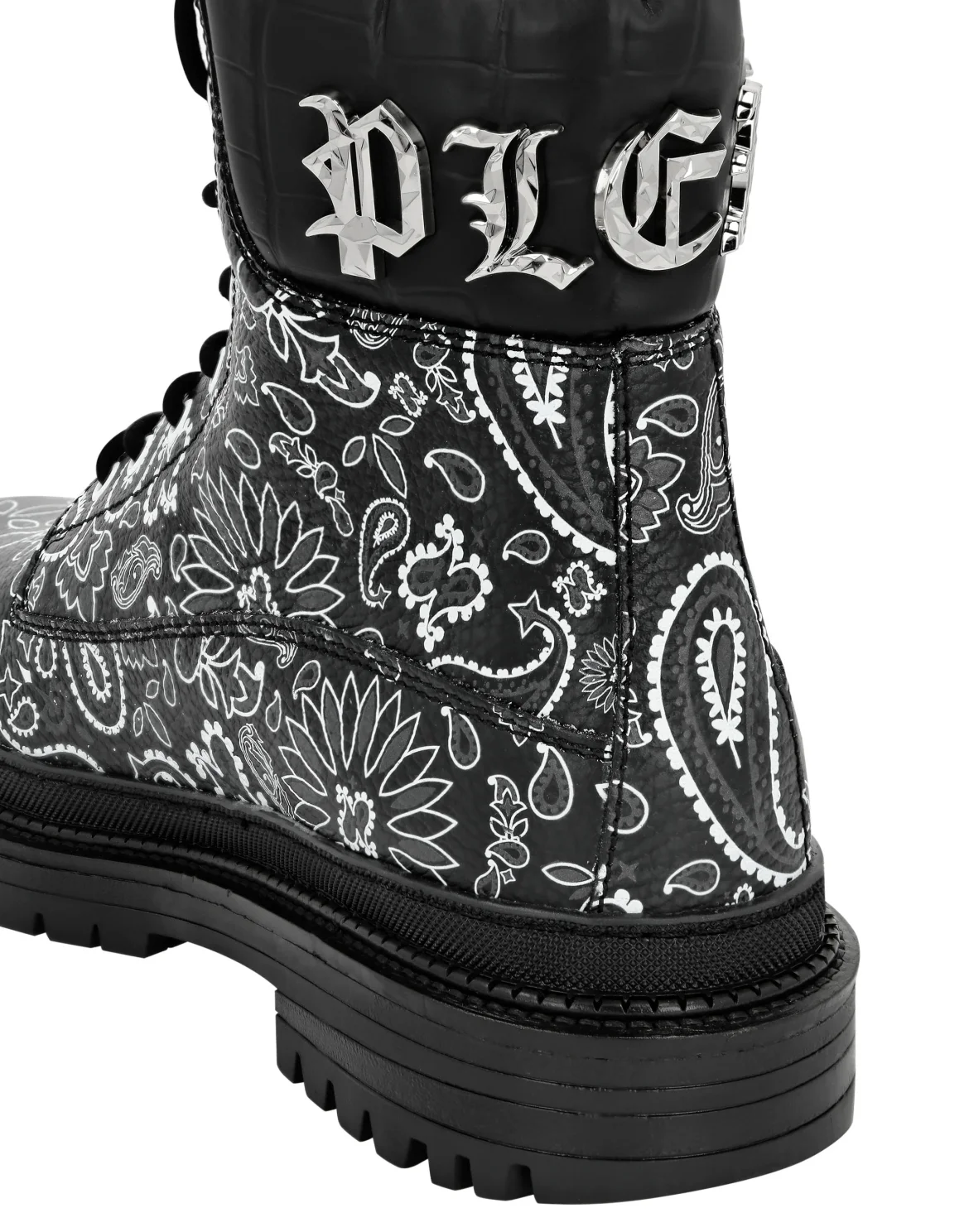 Boots Mid Flat Paisley, цвет: Черный