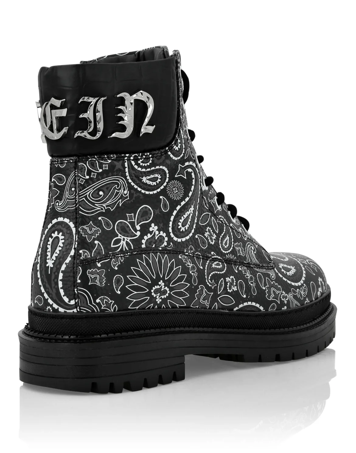 Boots Mid Flat Paisley, цвет: Черный