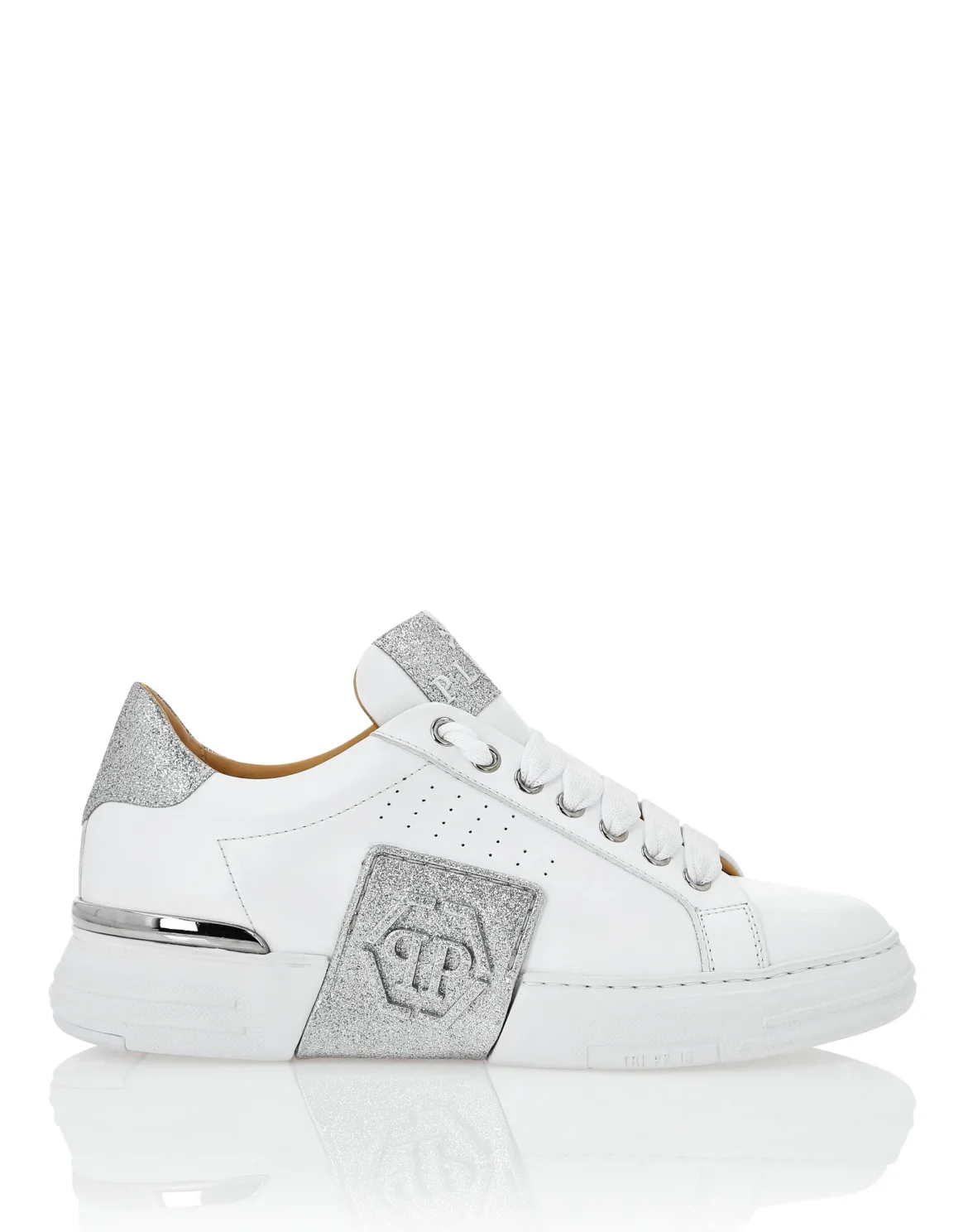 LO-TOP SNEAKERS PHANTOM KICK$ GLITTER, цвет: Белый