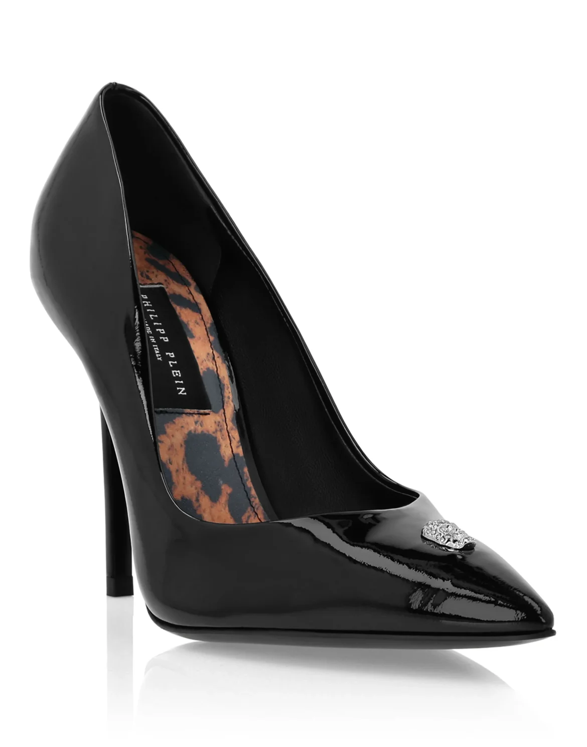 Patent Leather Decollete Hi-Heels Crystal Skull, цвет: Черный