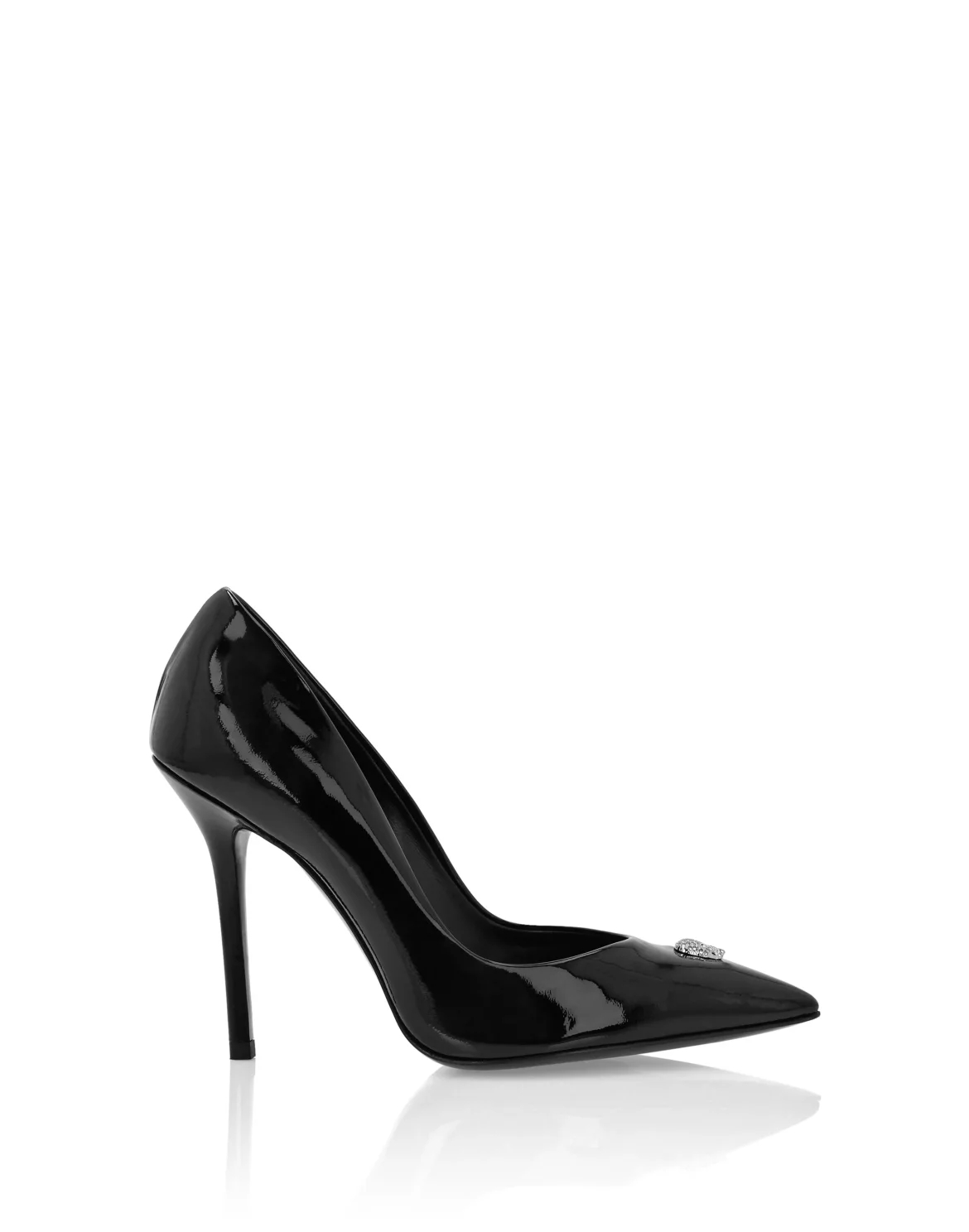 Patent Leather Decollete Hi-Heels Crystal Skull, цвет: Черный