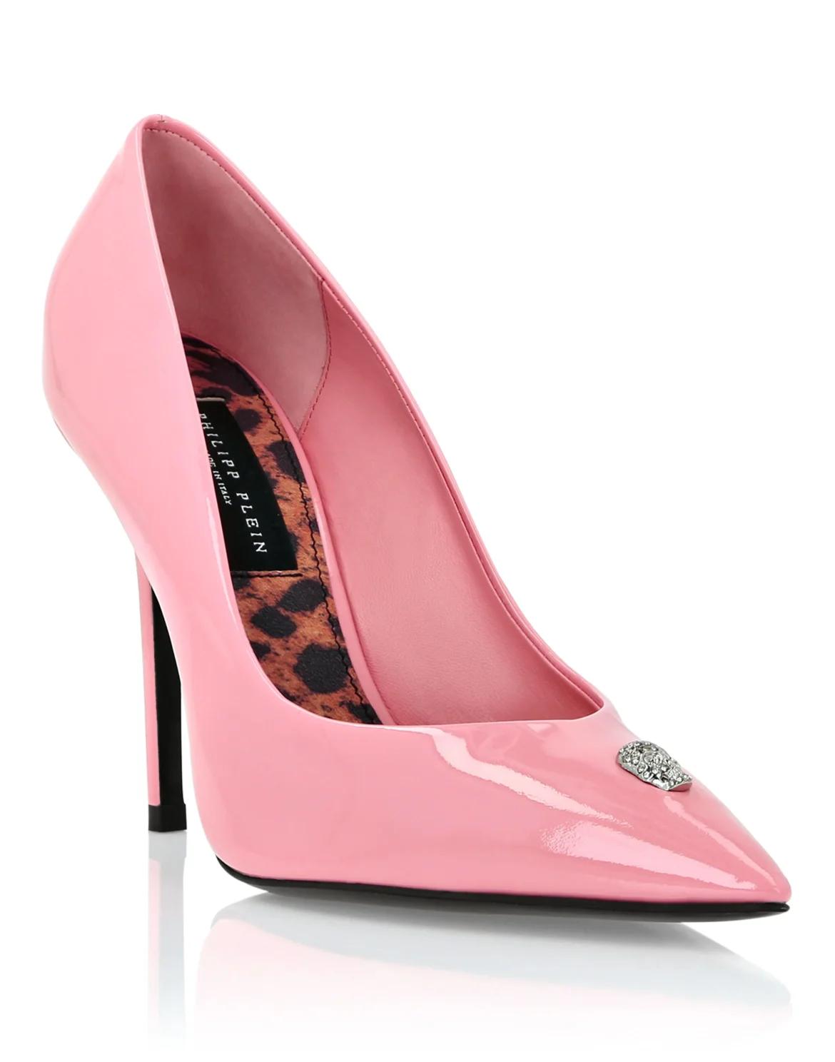 Patent Leather Decollete Hi-Heels Crystal Skull, цвет: Розовый
