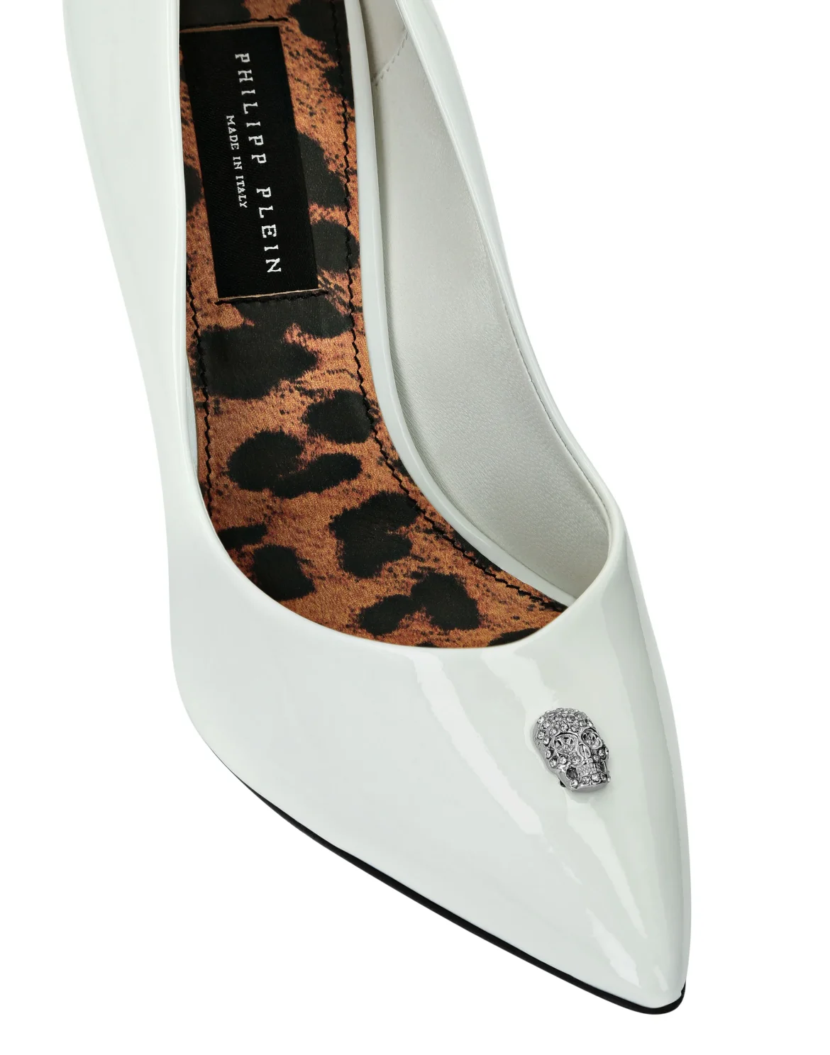 Patent Leather Decollete Hi-Heels Crystal Skull, цвет: Бежевый
