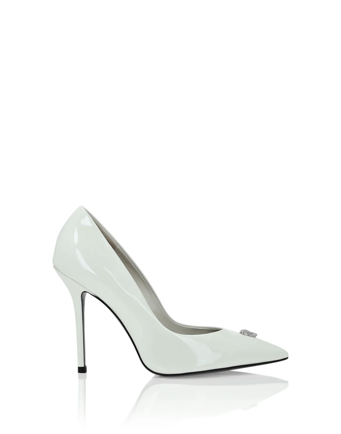 Patent Leather Decollete Hi-Heels Crystal Skull, цвет: Бежевый