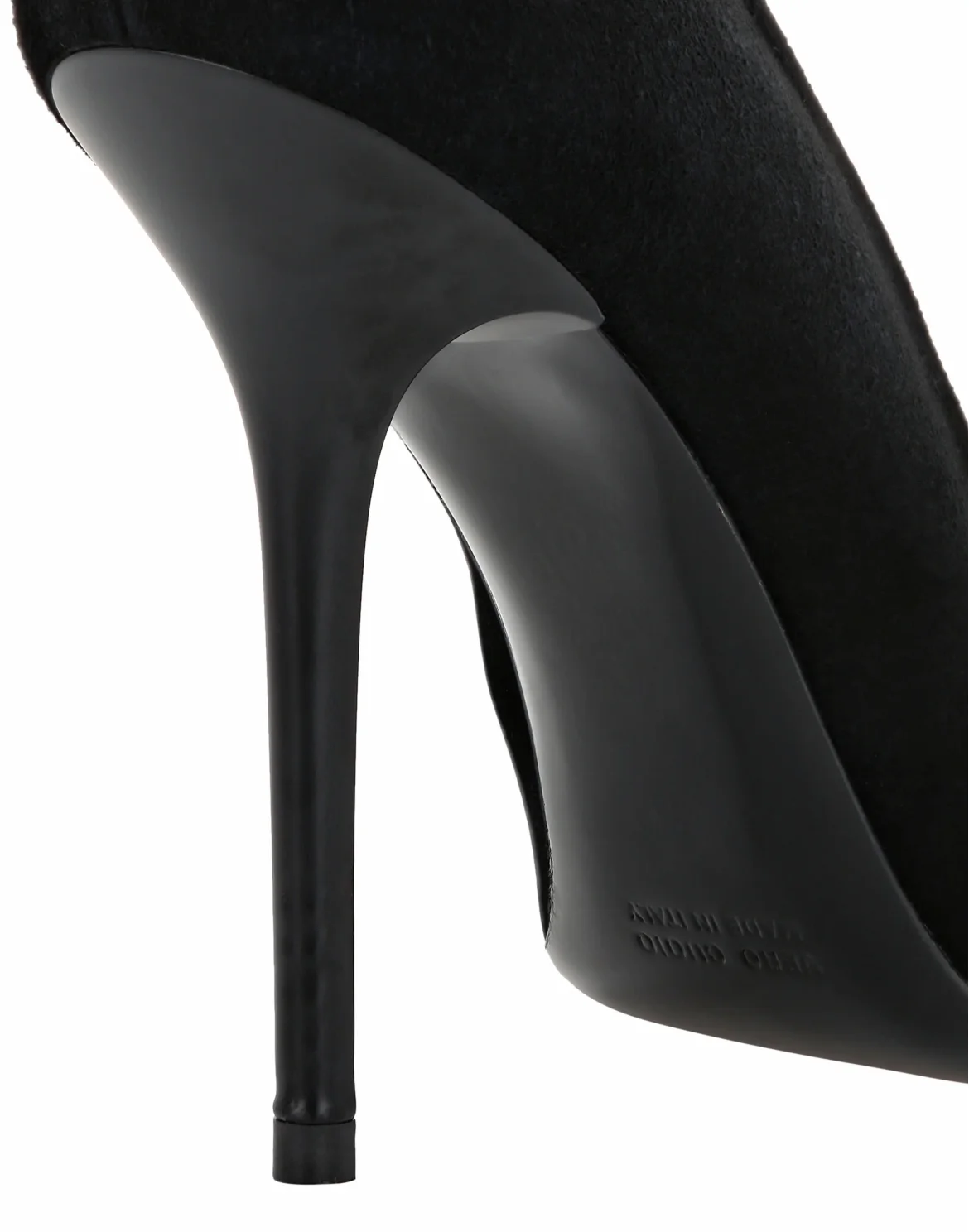 Suede Decollete Hi-Heels Crystal Skull, цвет: Черный