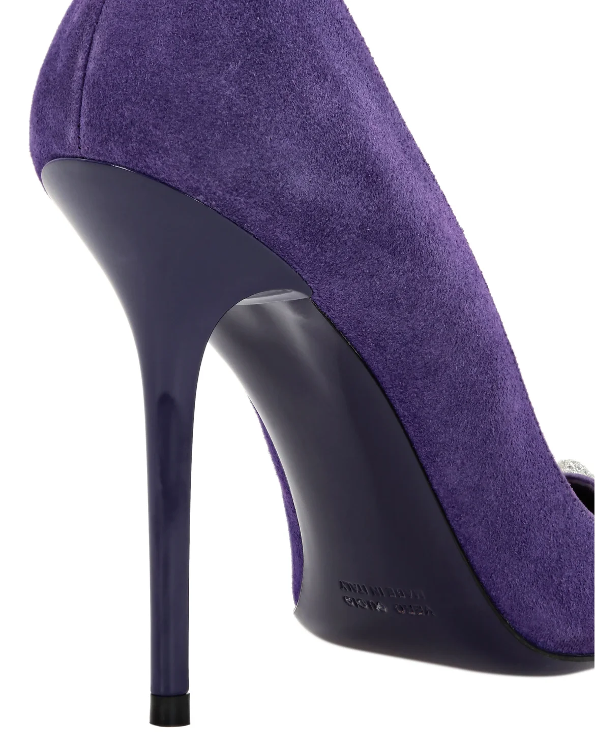 Suede Decollete Hi-Heels Crystal Skull, цвет: Фиолетовый