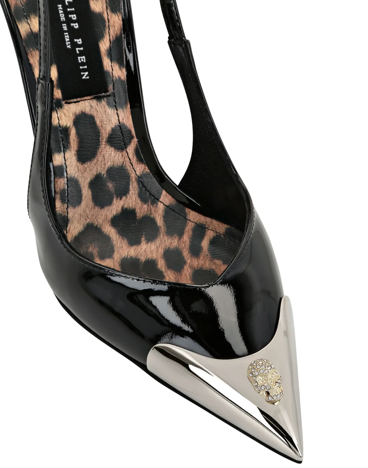 Patent Leather Decollete Hi-Heels Crystal Skull, цвет: Черный