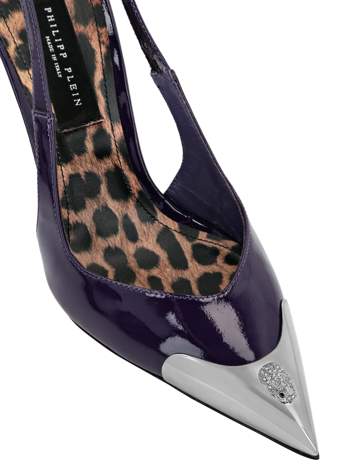 Patent Leather Decollete Hi-Heels Crystal Skull, цвет: Фиолетовый
