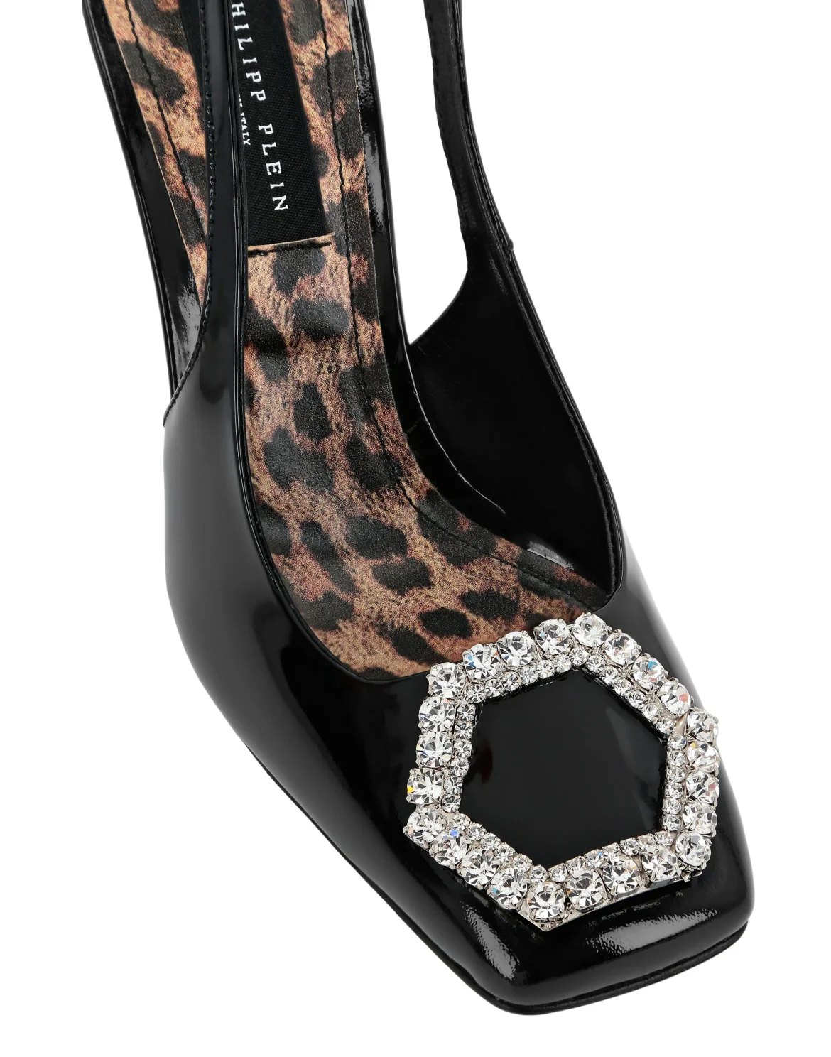 Patent Leather Decollete Hi-Heels Crystal Hexagon, цвет: Черный