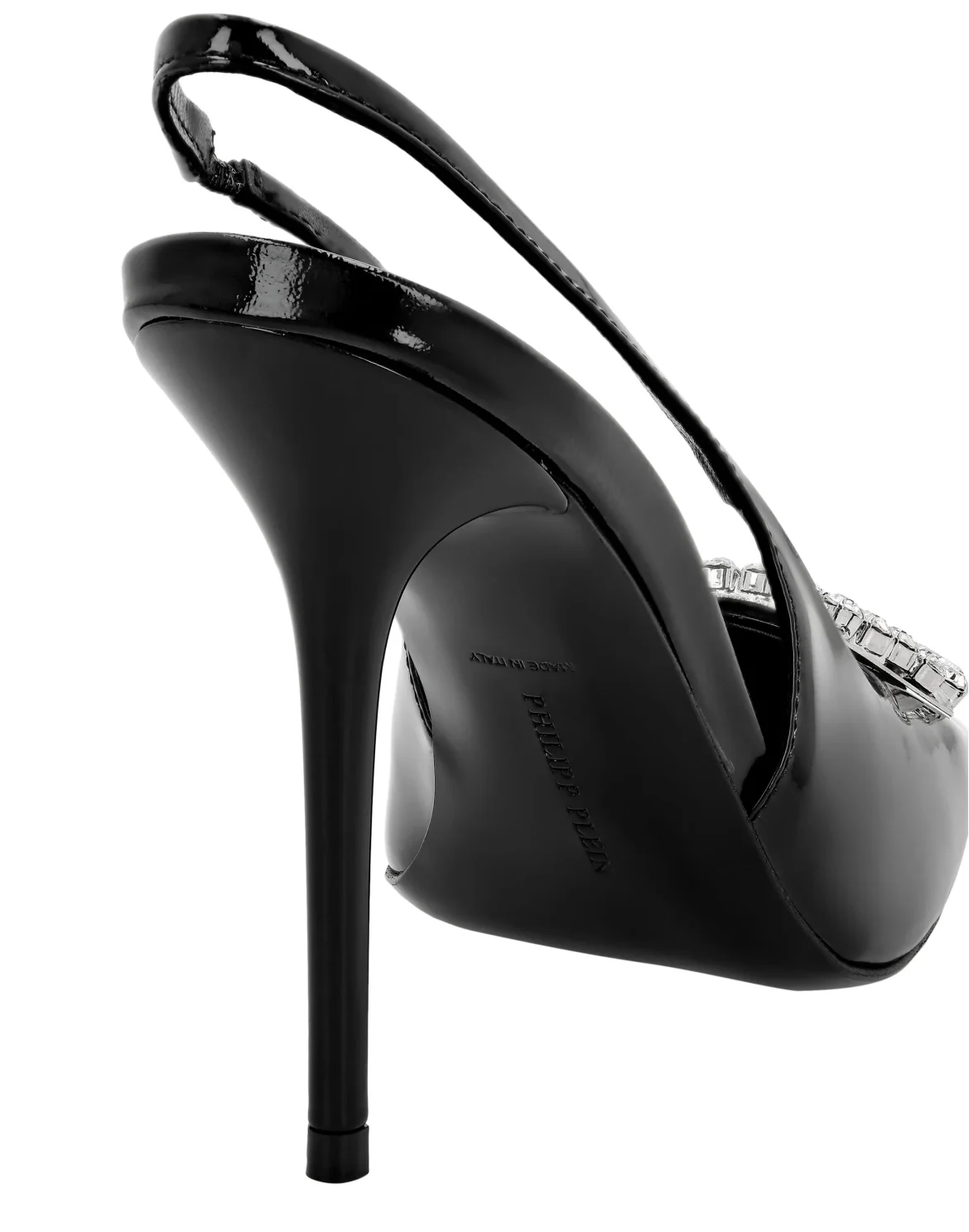 Patent Leather Decollete Hi-Heels Crystal Hexagon, цвет: Черный