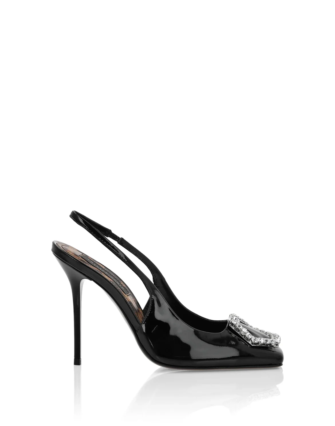 Patent Leather Decollete Hi-Heels Crystal Hexagon, цвет: Черный