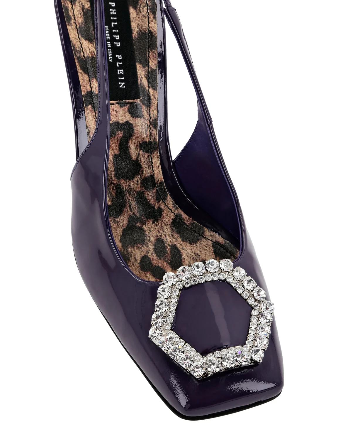 Patent Leather Decollete Hi-Heels Crystal Hexagon, цвет: Фиолетовый