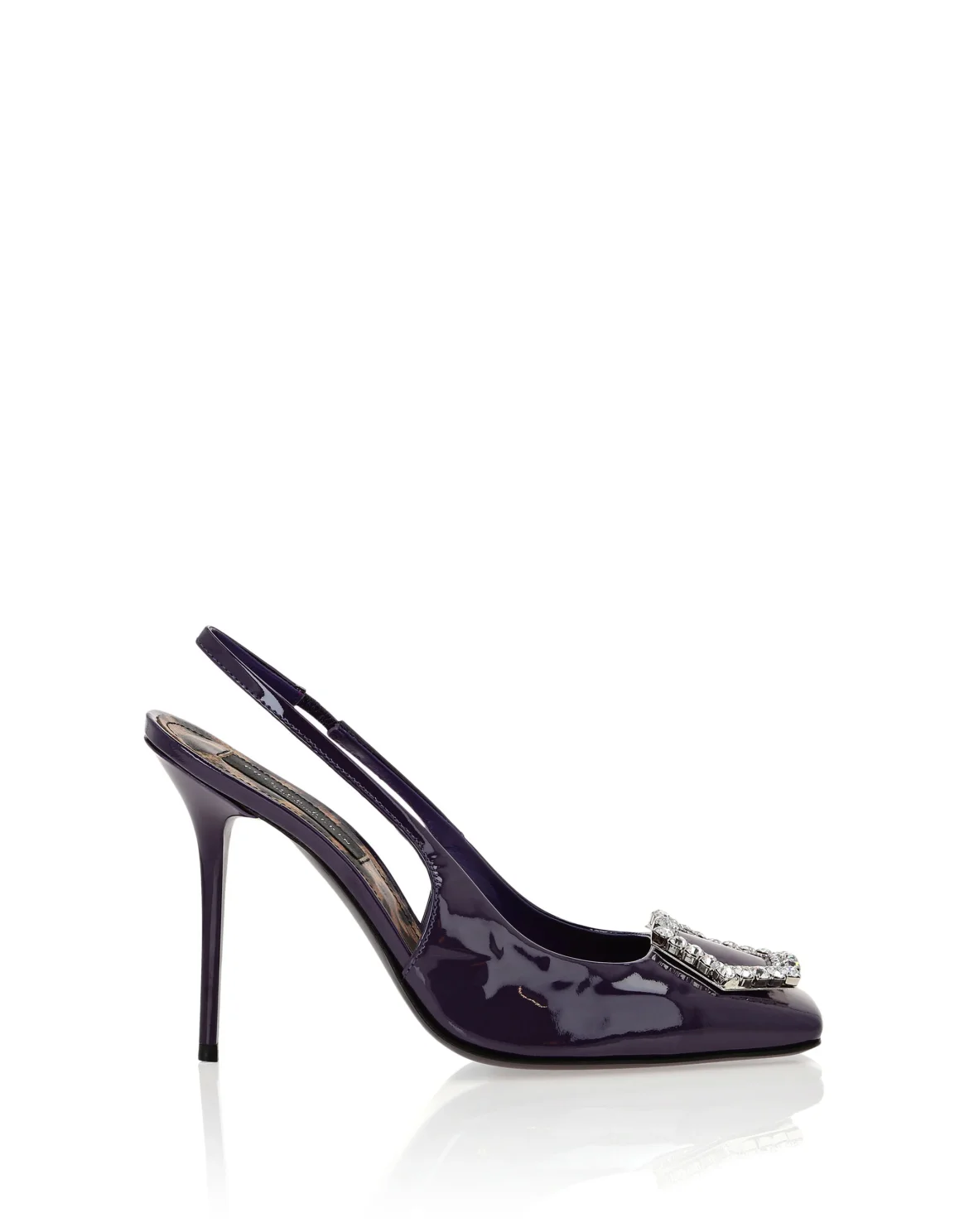 Patent Leather Decollete Hi-Heels Crystal Hexagon, цвет: Фиолетовый