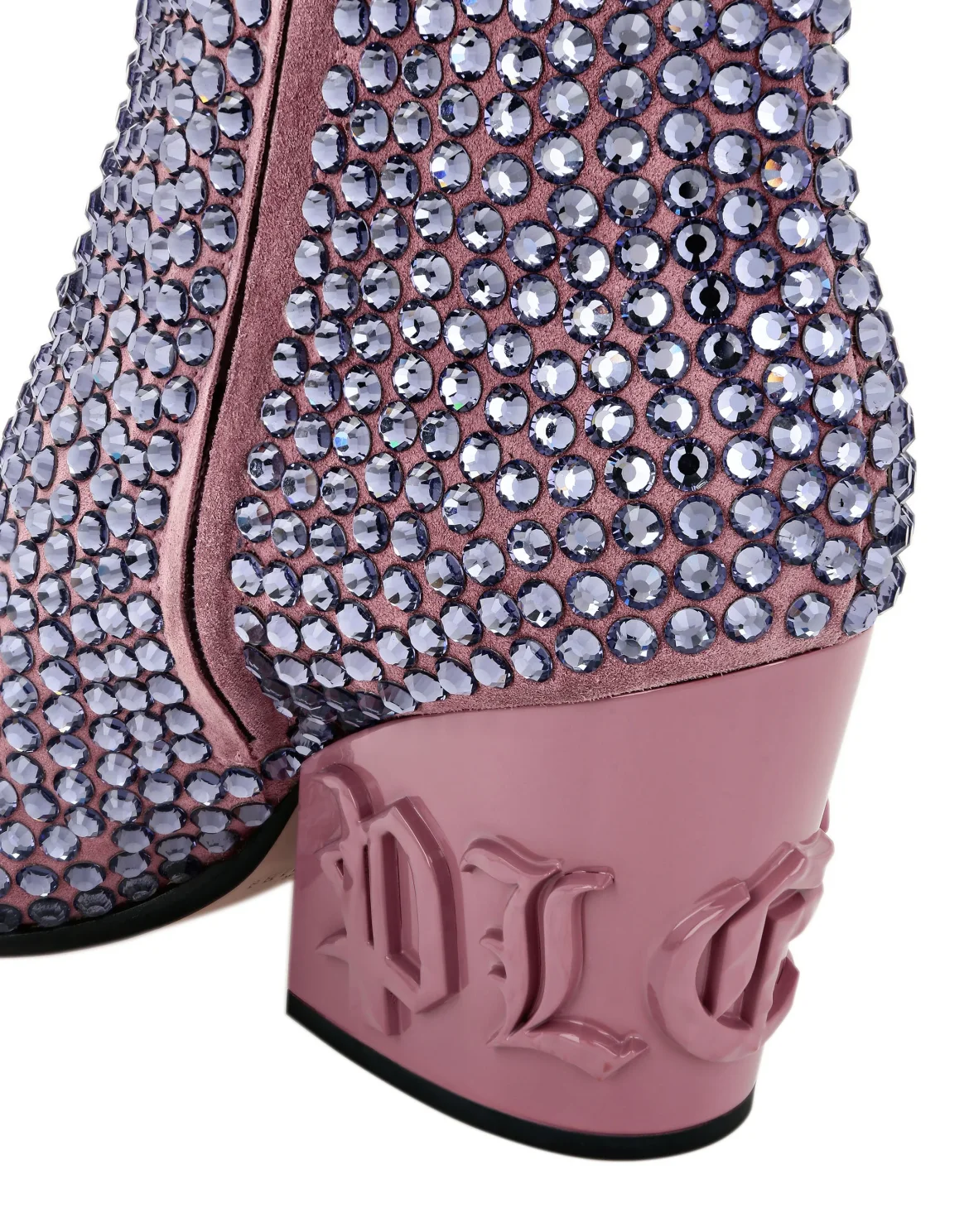 CowBoy Boots Mid Heels Crystal, цвет: Розовый