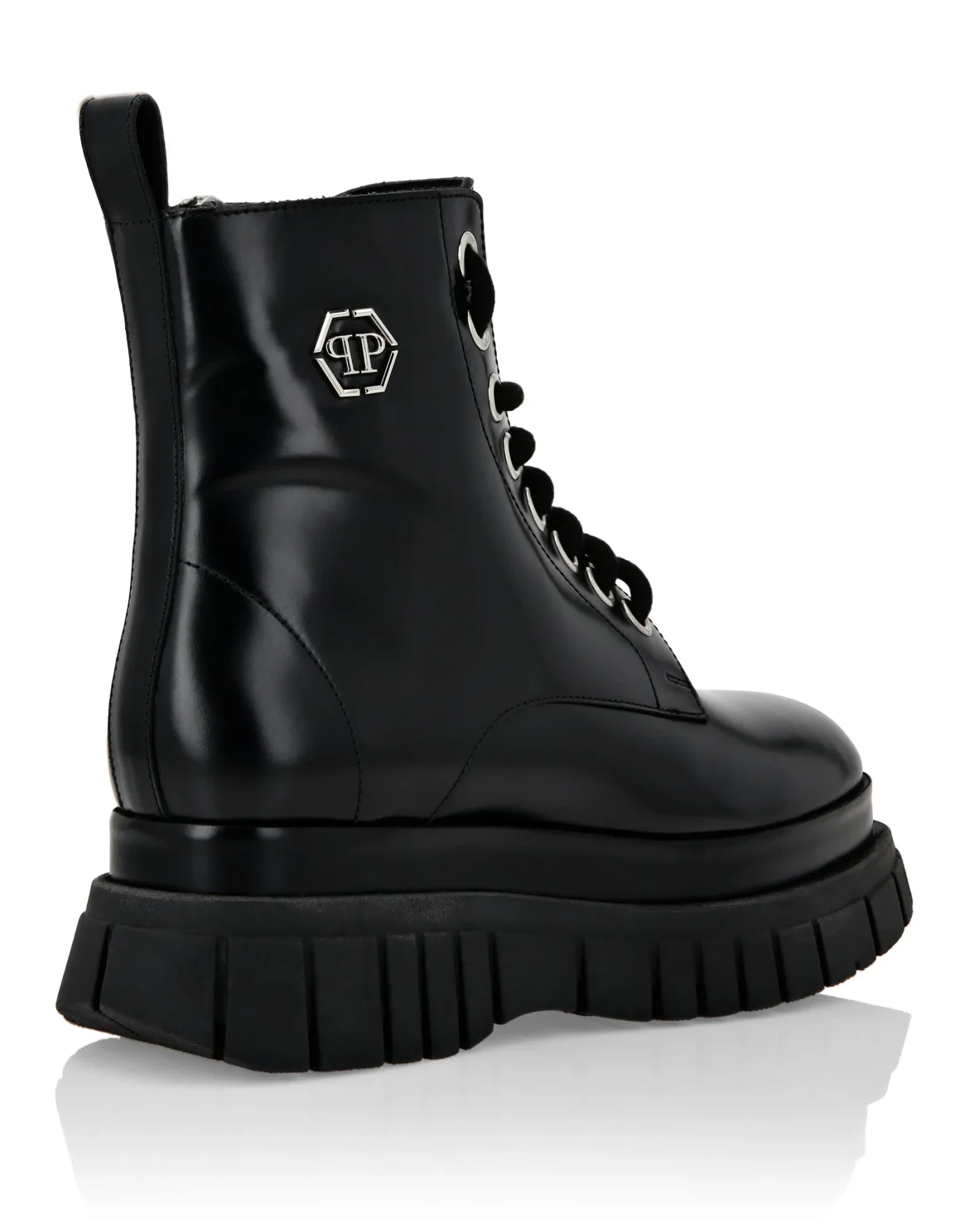 Boots Mid Flat Hexagon, цвет: Черный
