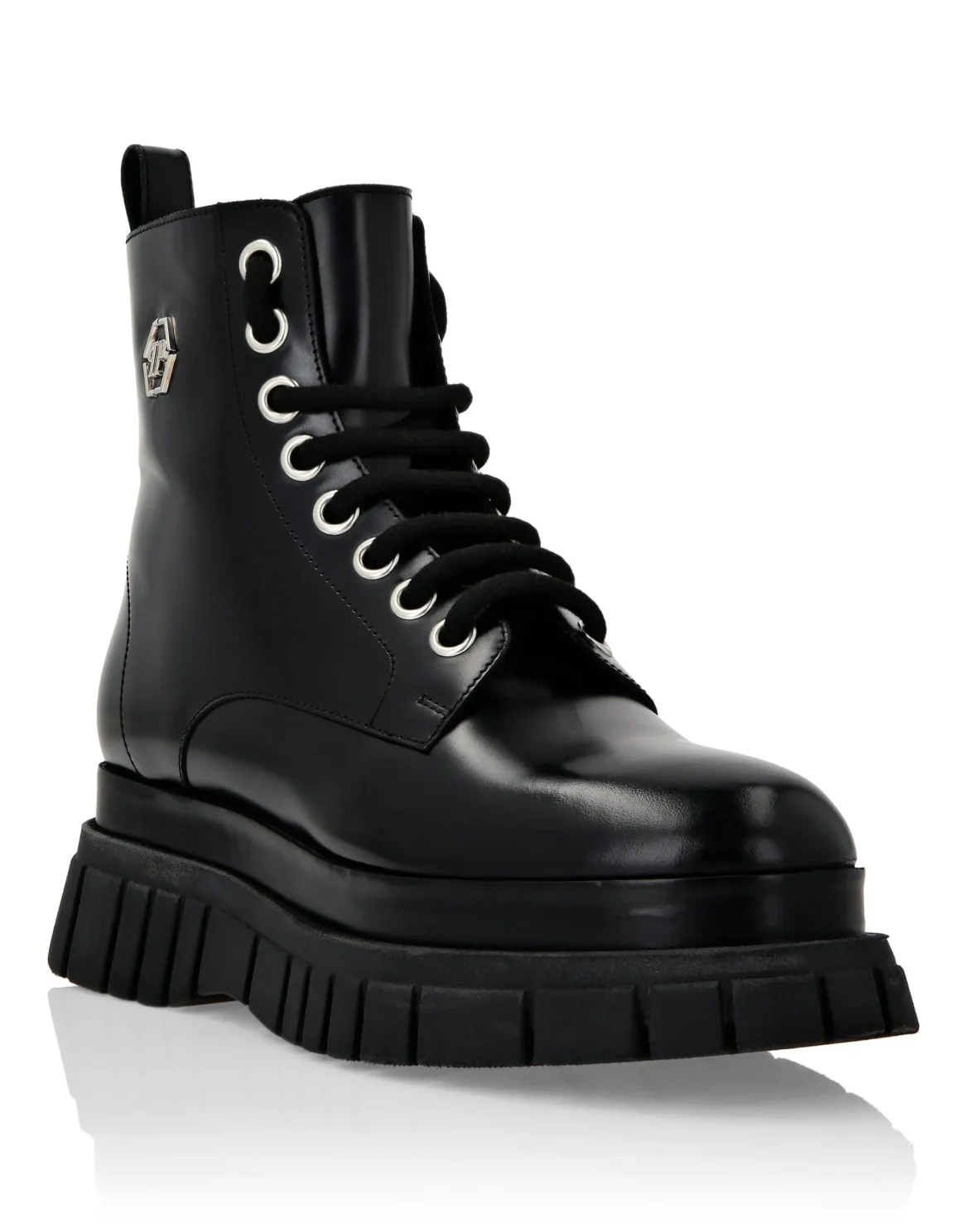 Boots Mid Flat Hexagon, цвет: Черный