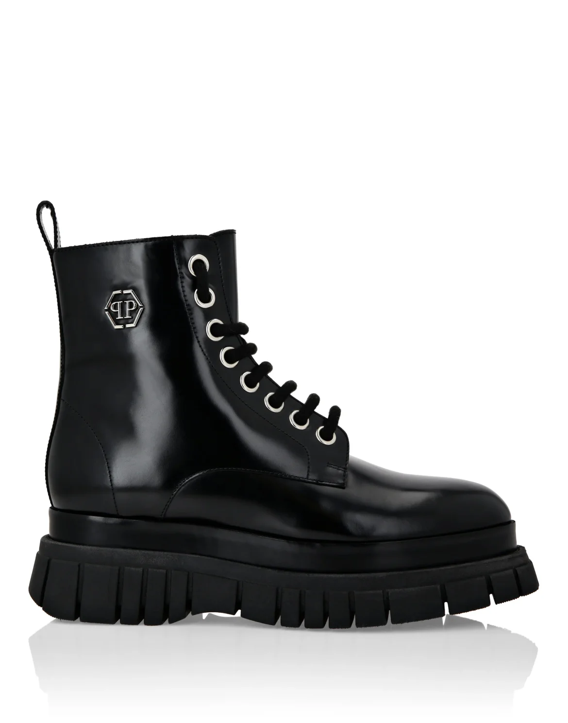 Boots Mid Flat Hexagon, цвет: Черный
