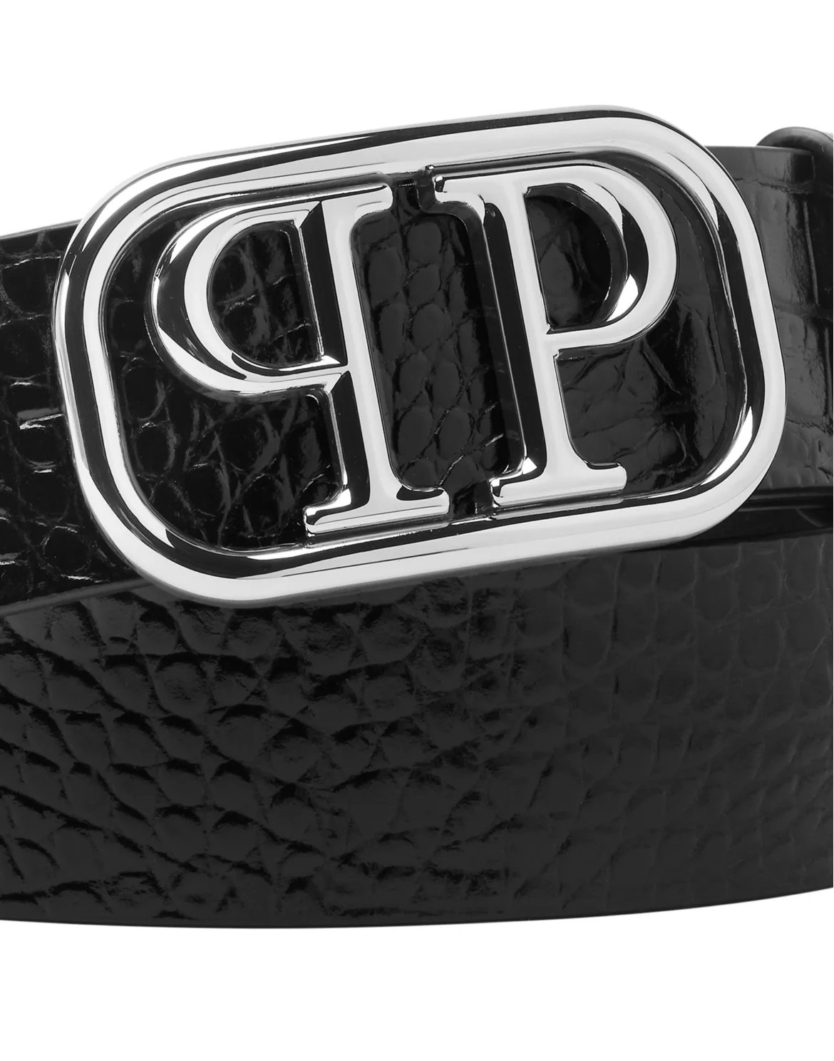 Crocco Leather Belt, цвет: Черный