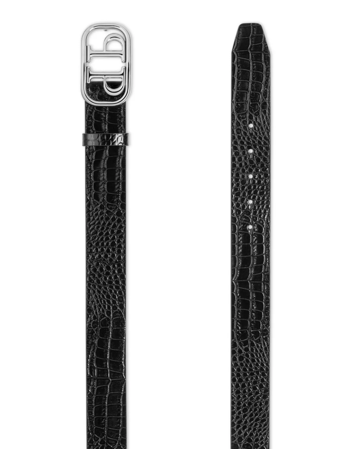 Crocco Leather Belt, цвет: Черный