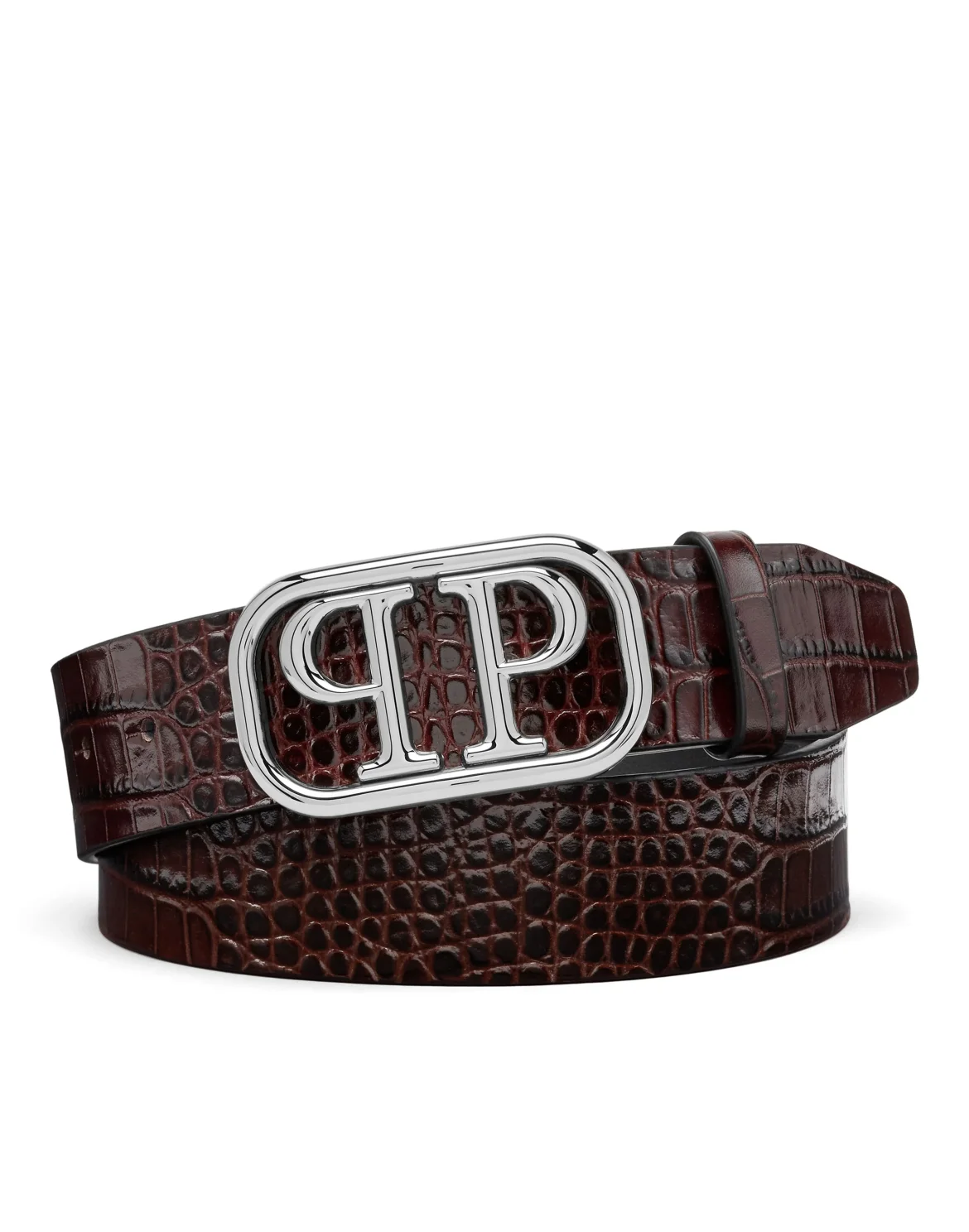 Crocco Leather Belt, цвет: Фиолетовый